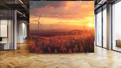 Sunrise of Sustainability: Renewable Energy Future Wallpaper Wall mural