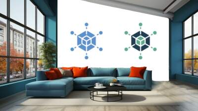 new project hexagon business idea icon vector creative build development model symbol illustration Wall mural