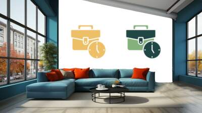 project deadline time management icon vector business working timeline process service signs illustration  Wall mural