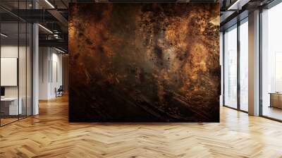 Luxurious bronze and gold metallic texture background adds glamour and elegance to your design. Generative AI Wall mural