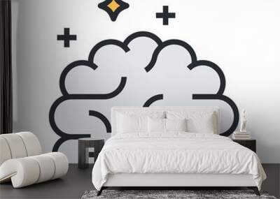 Imagination icon in flat design style. Vector illustration. Wall mural