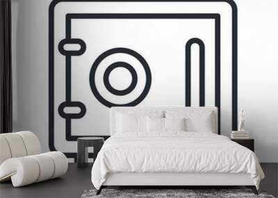 Safe icon in flat design style. Wealth protection, security symbol. Wall mural