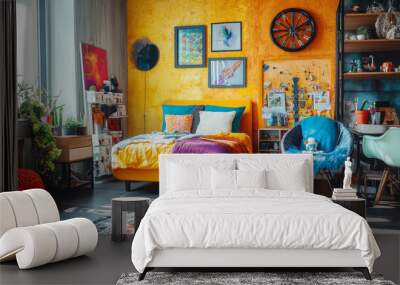 The studio shoot of teenage colorful room Wall mural