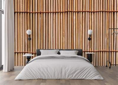 Bamboo mat or curtain background Wall mural