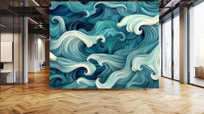 Abstract background with colorful lines. Wall mural