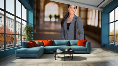 beautiful pretty woman professional suit modern style executive entrepreneur Wall mural