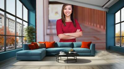 Commercial headshot of a young driven multiethnic female business professional executive entrepreneur  Wall mural