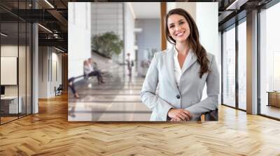 Successful female business corporate leader representative portrait at office workspace Wall mural