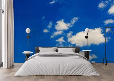 Bright blue sky in summer day Wall mural