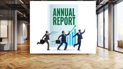 Businessman in annual report concept Wall mural