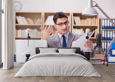 Businessman receiving letter in the office Wall mural