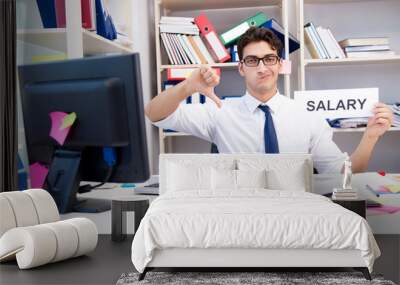 Busy frustrated businessman angry in the office Wall mural