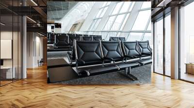 Chairs in the airport lounge area Wall mural