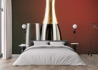 champagne against color gradient background Wall mural