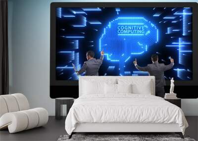 Cognitive computing concept as modern technology Wall mural