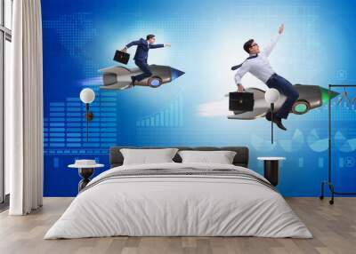 competition concept with two businessmen Wall mural