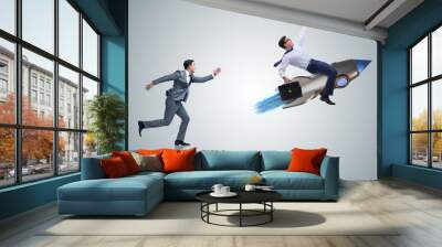 competition concept with two businessmen Wall mural