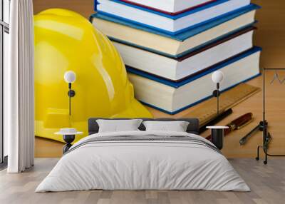 concept of industrial education with hard hat Wall mural