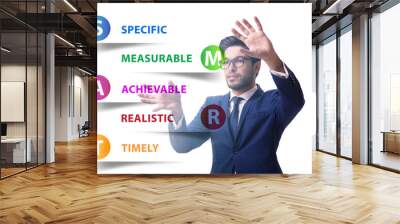 Concept of smart objectives in performance management Wall mural