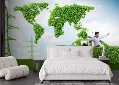 Electric car and green energy concept Wall mural