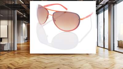 Elegant sunglasses isolated on the white Wall mural