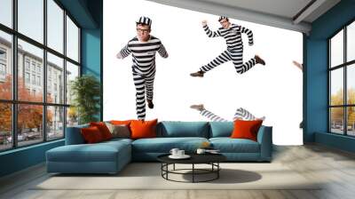 Funny prison inmate in concept Wall mural