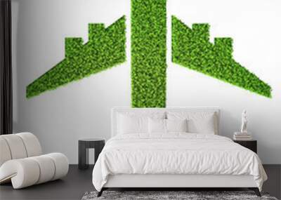 green environmentally friendly vehicle concept - 3d rendering Wall mural