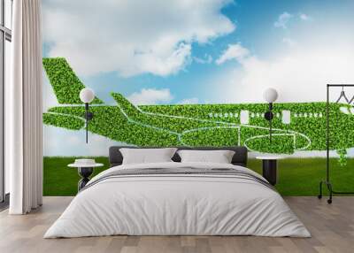 green environmentally friendly vehicle concept - 3d rendering Wall mural