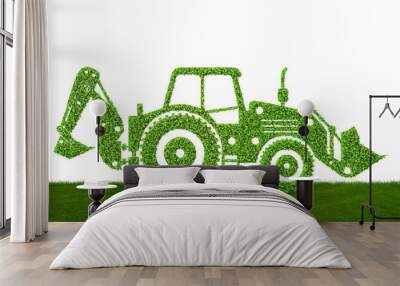 Green environmentally friendly vehicle concept - 3d rendering Wall mural