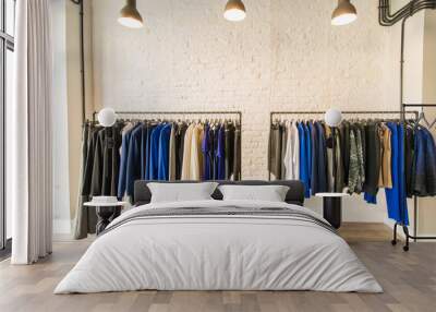 interior of fashion clothing shop Wall mural