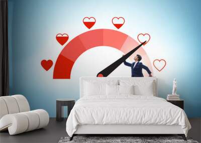 Love meter concept for valentines day Wall mural