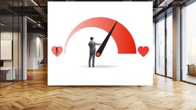 Love meter concept for valentines day Wall mural