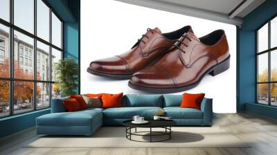 male fashion with shoes on white Wall mural