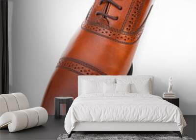 Male shoes isolated on the white background Wall mural