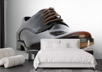 Male shoes isolated on the white background Wall mural