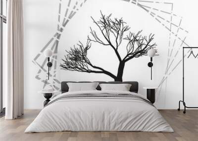 Nature and plant concept represented by dry tree icon. isolated and flat illustration vector eps10 dead trees silhouette Wall mural