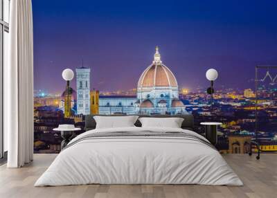 Nice view of florence during evening hours Wall mural