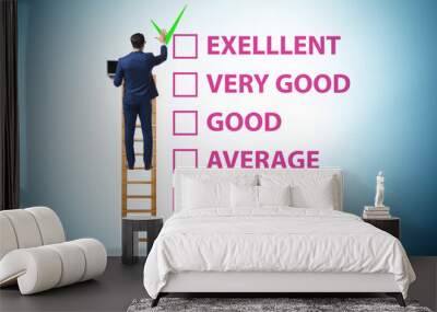 Opinion assessment concept with various options Wall mural