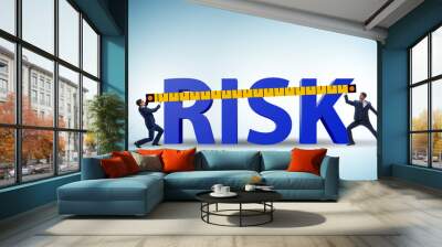 Risk measurement and assessment concept Wall mural