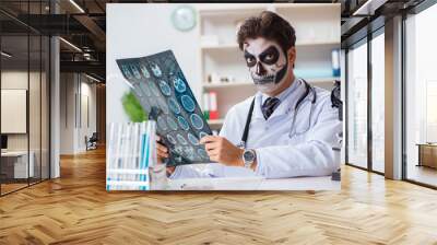 scary monster doctor working in lab Wall mural