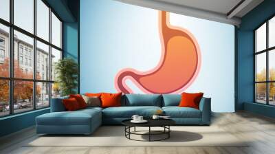 Stomach illustration in medical concept Wall mural