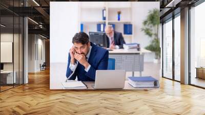 Two male colleagues working in the office Wall mural