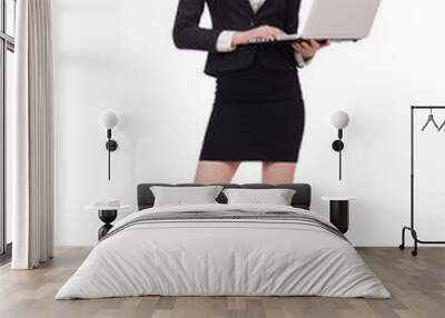 Woman businesswoman in business concept Wall mural