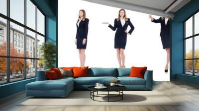 young businesswoman isolated on white Wall mural