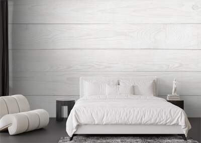 white wood texture background, wide wooden plank panel pattern Wall mural