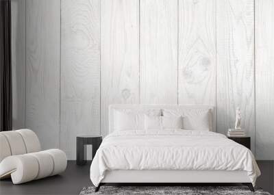 wood texture, old wood board pattern, white background with copy space Wall mural