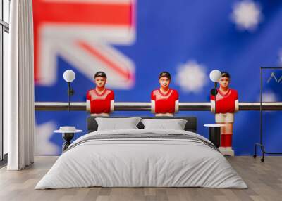 foosball player table soccer australian flag Wall mural