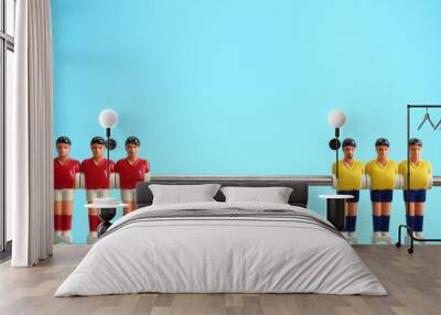 foosball table soccer .sport teame football players Wall mural