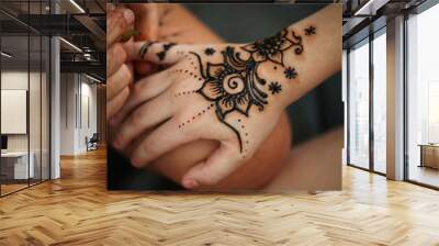 henna drawing mehendi Wall mural