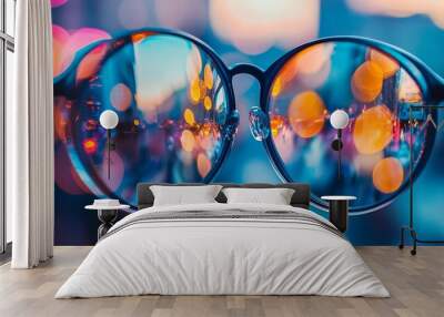 Lenses presenting lens reflections  Wall mural